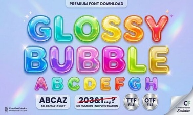 Get Creative with Glossy Bubble Fonts