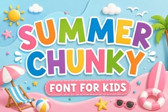 Chunky Summer Fonts for Bold Design Projects