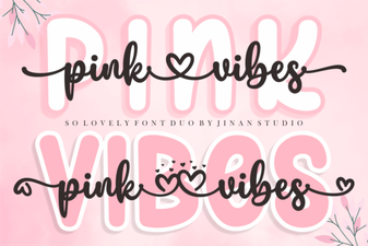 Pink Vibes Duo Font for Creative Designs